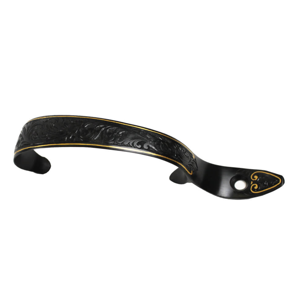 K-80 Trigger Guard, Blued, Custom Scroll with Gold