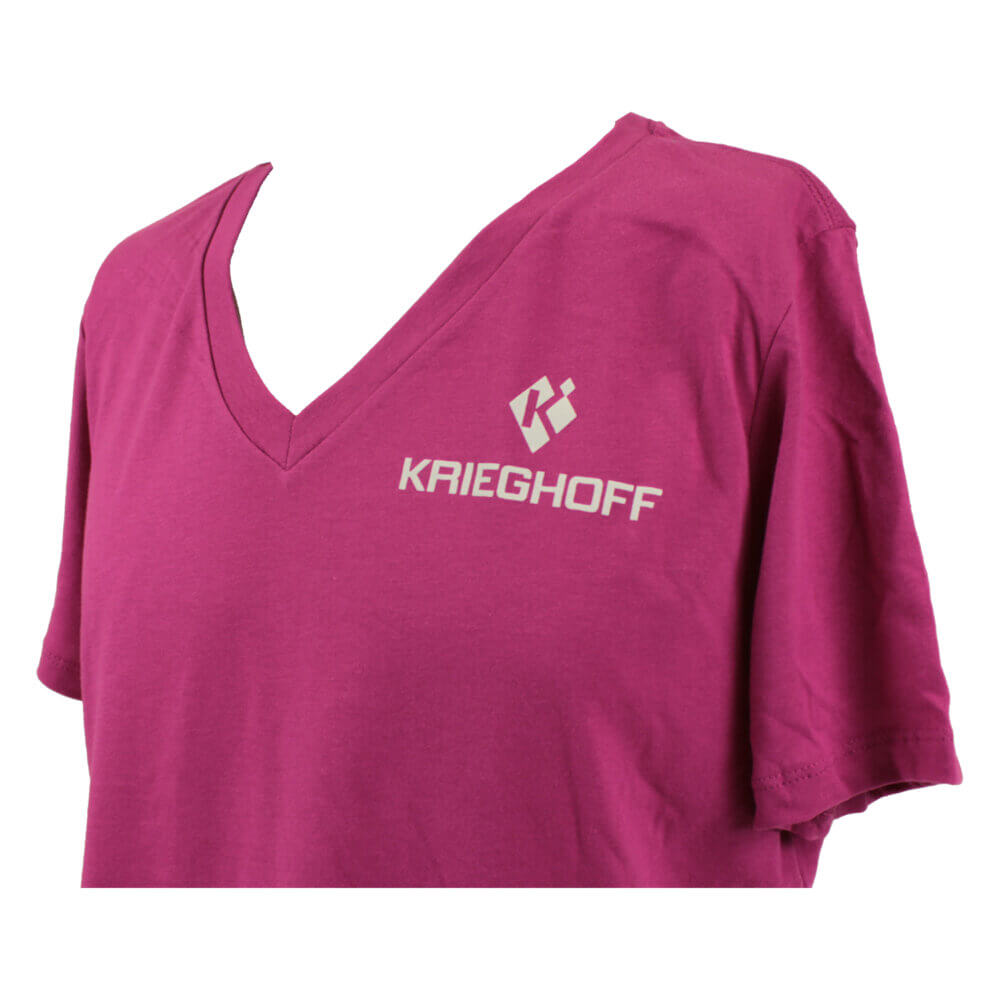 Krieghoff Ladies’ V-Neck T-Shirt, Relaxed Fit, Pink