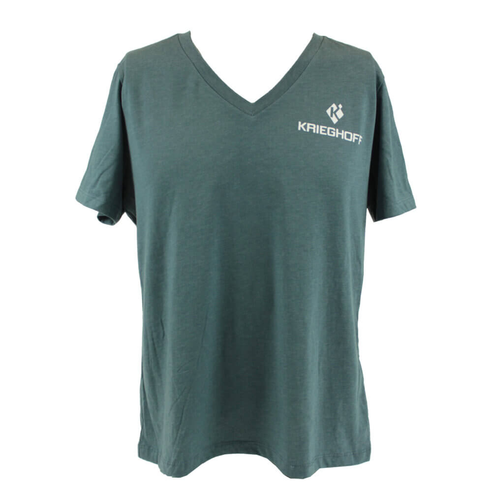 Krieghoff Ladies’ V-Neck T-Shirt, Relaxed Fit, Slate