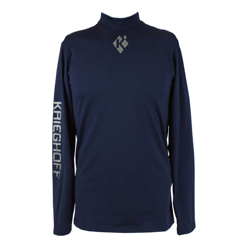 Long Sleeve Performance Compression Shirt by Castellani, Navy Blue