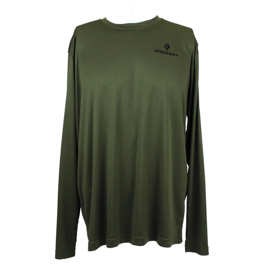 Long Sleeve Performance T-Shirt, Olive Green – 3XL Only